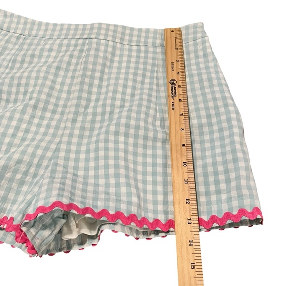 TCEC Blue Gingham & Pink Ric Rac Short Set - Size Large - Picture 13 of 14